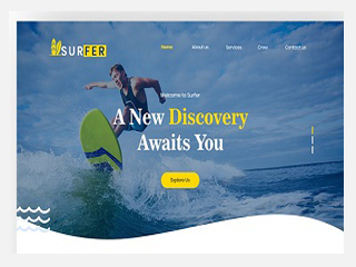 Surfer Website UI Design, By Harpreet Singh, Amritsar  @nettcode